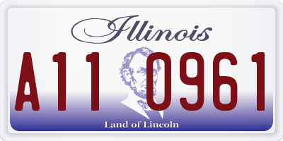 IL license plate A110961