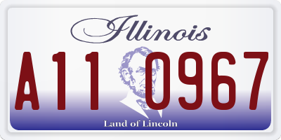 IL license plate A110967