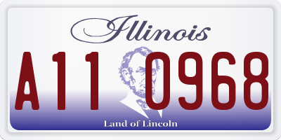 IL license plate A110968