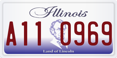 IL license plate A110969