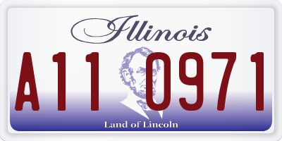 IL license plate A110971