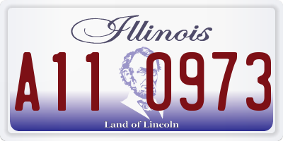 IL license plate A110973