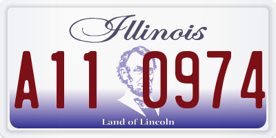 IL license plate A110974