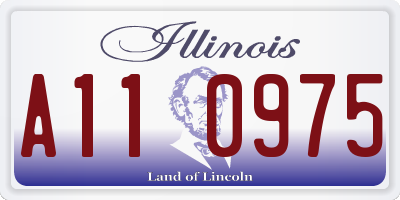 IL license plate A110975
