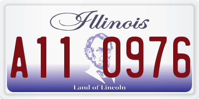IL license plate A110976