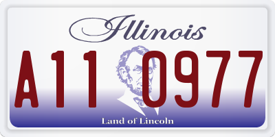 IL license plate A110977