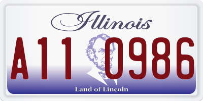 IL license plate A110986