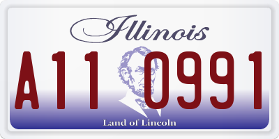 IL license plate A110991