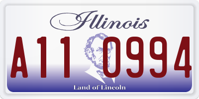 IL license plate A110994
