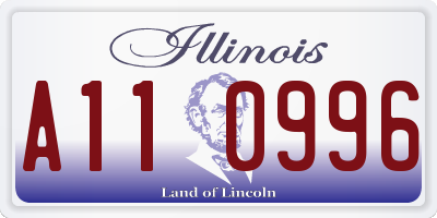 IL license plate A110996