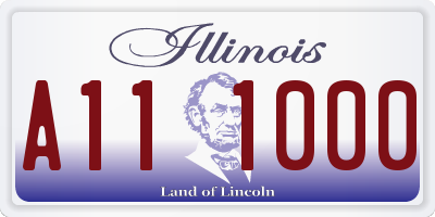 IL license plate A111000