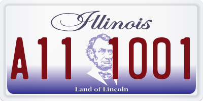 IL license plate A111001