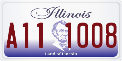 IL license plate A111008