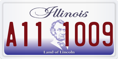 IL license plate A111009
