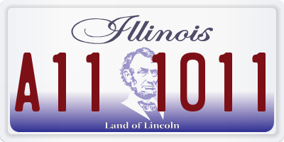 IL license plate A111011