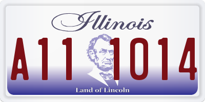 IL license plate A111014