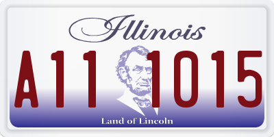 IL license plate A111015