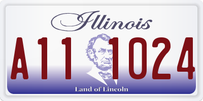 IL license plate A111024