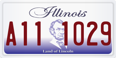 IL license plate A111029