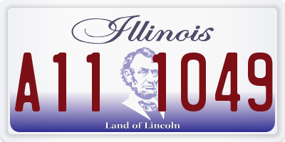 IL license plate A111049