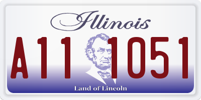 IL license plate A111051