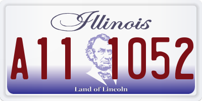 IL license plate A111052
