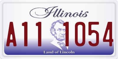 IL license plate A111054