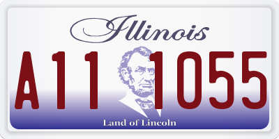 IL license plate A111055