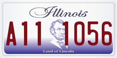IL license plate A111056