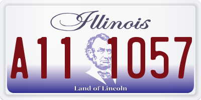 IL license plate A111057