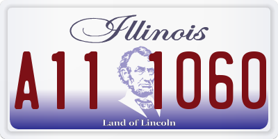 IL license plate A111060