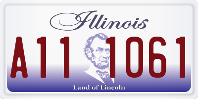 IL license plate A111061