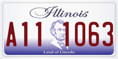 IL license plate A111063