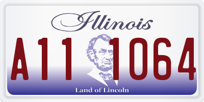 IL license plate A111064