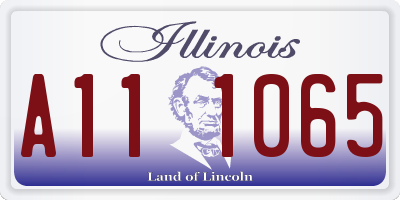 IL license plate A111065
