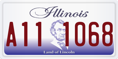 IL license plate A111068