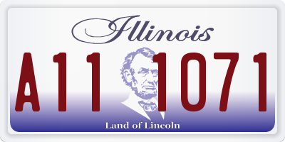 IL license plate A111071