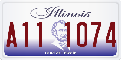 IL license plate A111074