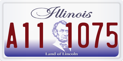 IL license plate A111075