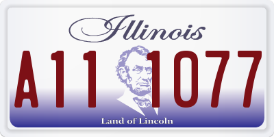 IL license plate A111077