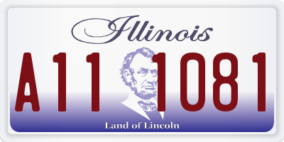 IL license plate A111081