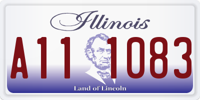 IL license plate A111083