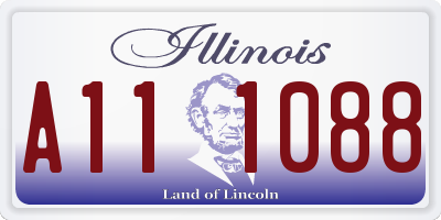 IL license plate A111088