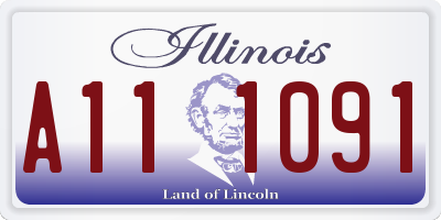 IL license plate A111091