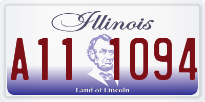 IL license plate A111094