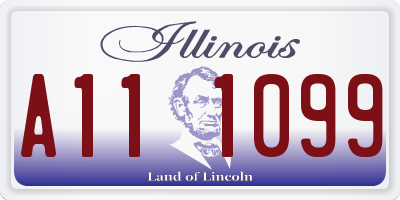 IL license plate A111099