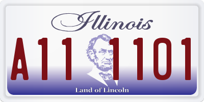 IL license plate A111101