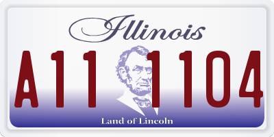 IL license plate A111104