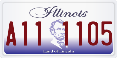 IL license plate A111105