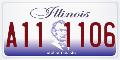 IL license plate A111106